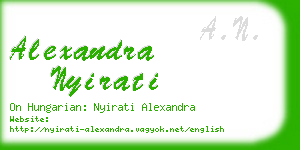 alexandra nyirati business card